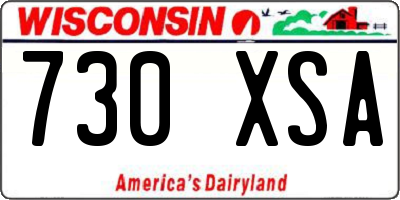WI license plate 730XSA