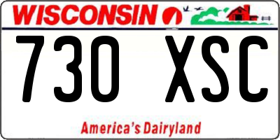 WI license plate 730XSC