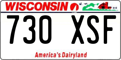 WI license plate 730XSF