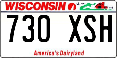 WI license plate 730XSH