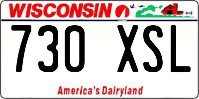 WI license plate 730XSL
