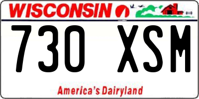 WI license plate 730XSM