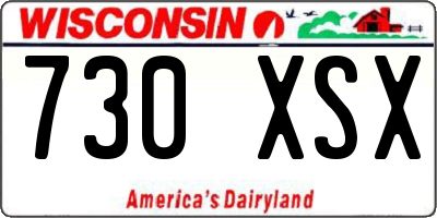 WI license plate 730XSX