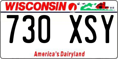 WI license plate 730XSY