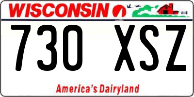 WI license plate 730XSZ