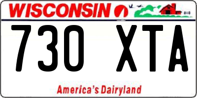 WI license plate 730XTA