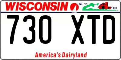 WI license plate 730XTD