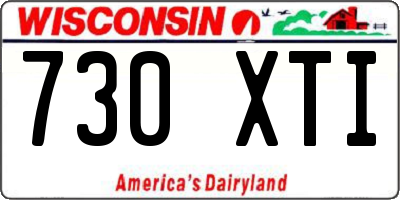 WI license plate 730XTI