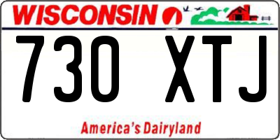 WI license plate 730XTJ
