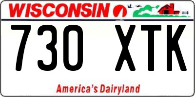 WI license plate 730XTK