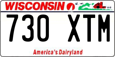 WI license plate 730XTM