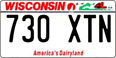 WI license plate 730XTN