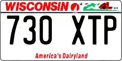 WI license plate 730XTP