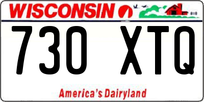 WI license plate 730XTQ