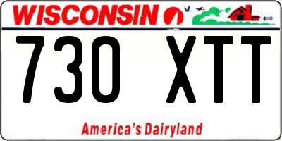 WI license plate 730XTT