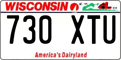 WI license plate 730XTU