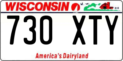 WI license plate 730XTY