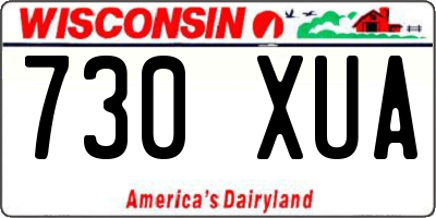 WI license plate 730XUA