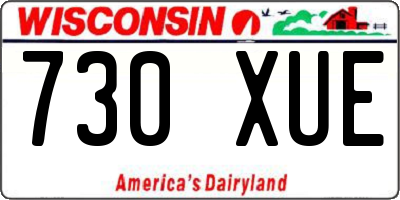 WI license plate 730XUE