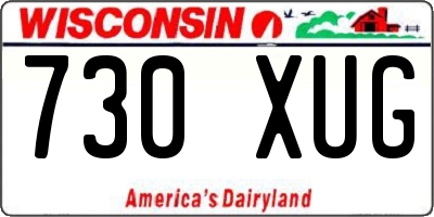 WI license plate 730XUG