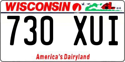 WI license plate 730XUI