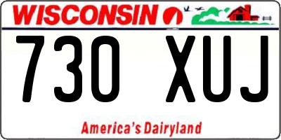 WI license plate 730XUJ