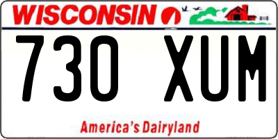 WI license plate 730XUM