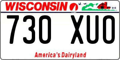 WI license plate 730XUO