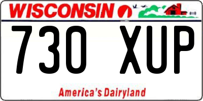 WI license plate 730XUP