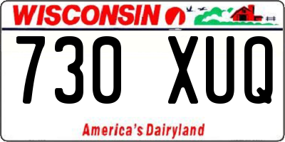 WI license plate 730XUQ