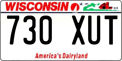 WI license plate 730XUT