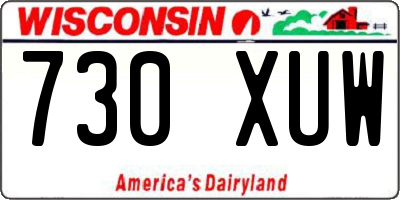 WI license plate 730XUW
