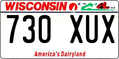 WI license plate 730XUX