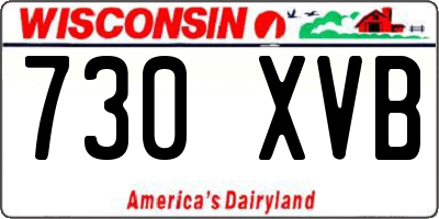 WI license plate 730XVB