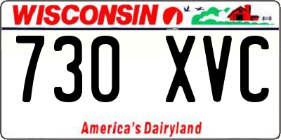 WI license plate 730XVC