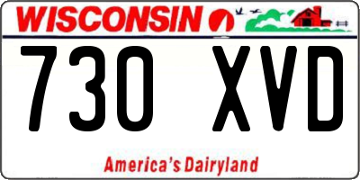 WI license plate 730XVD
