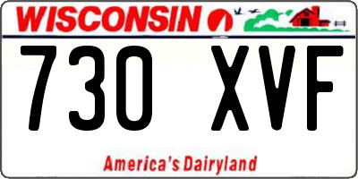WI license plate 730XVF