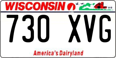 WI license plate 730XVG