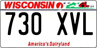 WI license plate 730XVL