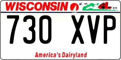 WI license plate 730XVP