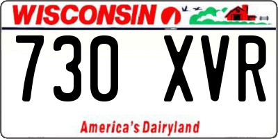 WI license plate 730XVR