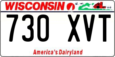WI license plate 730XVT