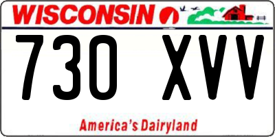 WI license plate 730XVV