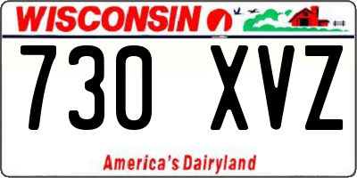 WI license plate 730XVZ