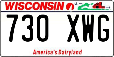WI license plate 730XWG