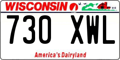 WI license plate 730XWL