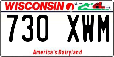WI license plate 730XWM