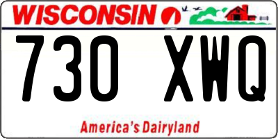 WI license plate 730XWQ
