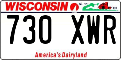 WI license plate 730XWR