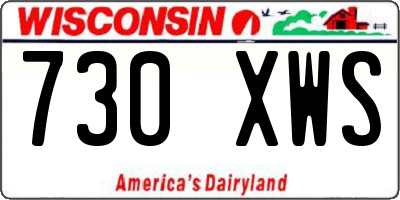 WI license plate 730XWS